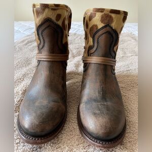 Freebird Brown Leopard Booties. Size 10. Great condition. Worn twice.